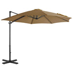 ZNTS Cantilever Garden Parasol with Aluminium Pole Taupe 300 cm 44623