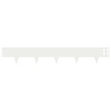 Lawn Edging 50 pcs 100 x 15 cm Steel White 8008553