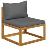 3 Piece Garden Lounge Set with Cushions Solid Wood Acacia 318553
