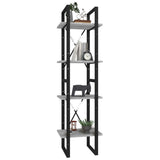 4-Tier Book Cabinet Grey Sonoma 40x30x140 cm Engineered Wood 821304
