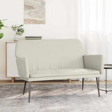 Bench Cream 108x79x79 cm Velvet 351390
