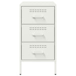 ZNTS Bedside Cabinet White 36x39x68 cm Steel 843088