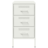 ZNTS Bedside Cabinet White 36x39x68 cm Steel 843088