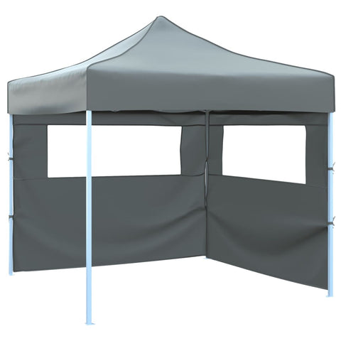 Foldable Party Tent Pop-Up with 2 Sidewalls 3x3 m Anthracite 44965