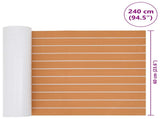 Boat Mat Striped Brown and White 240 x 60 cm EVA 42046774