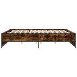 Bed Frame without Mattress Smoked Oak 180x200 cm Super King 3279874