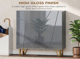 Narrow Shoe Storage Cabinet with Soft-Close Hinges and Adjustable Shelves for 15-20 Pairs of Shoes, T3398P554096