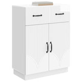 Sideboard High Gloss White 66 x 34.5 x 87 cm Engineered Wood 895329