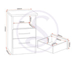 ZNTS Nevada 2 Drawer Bedside 100-103-054