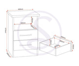 ZNTS Nevada 2 Drawer Bedside 100-103-054