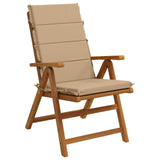 High Back Chair Cushion GEMERT 2 pcs 100% Polyester Sand 946047