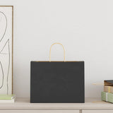 Paper Bags 250 pcs with Handles Black 32x17x25 cm 4101649