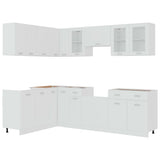 11 Piece Kitchen Cabinet Set Lyon White Engineered Wood 3067664