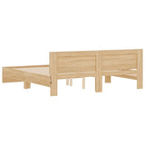 Bed Frame with LED without Mattress Sonoma Oak 200x200 cm 3207583