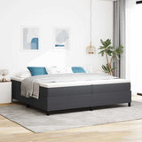 Platform Bed Frame Dark Grey 200 x 200 cm Fabric 3337428