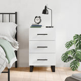 Bedside Cabinet White 40x40x66 cm Engineered Wood 827684