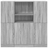 3 Piece Kitchen Cabinet Set Grey Sonoma Engineered Wood 3324156