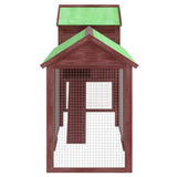 Chicken Coop Mocha 193x65x117 cm Solid Wood Pine 172234