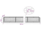 Gabion with 5 mm Wire and 5x10 cm Mesh 900x100x50 cm 3464820