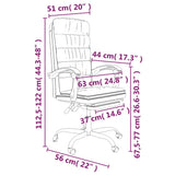 Reclining Office Chair Light Grey Fabric 349647