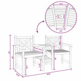 Garden Outdoor Chairs 152 x 63 x 89 cm Solid Teak Wood 42001958
