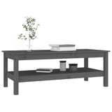 Coffee Table Grey 110x50x40 cm Solid Wood Pine 814276