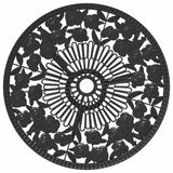 Bistro Set Black Cast Aluminium, Cast Iron Medium 317739