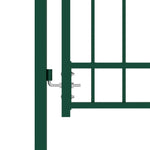 ZNTS Fence Gate with Spikes Steel 100x175 cm Green 146386