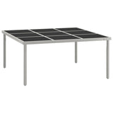 Garden Dining Table 170x170x74.5 cm Glass and Steel 313084