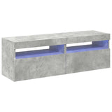 TV Cabinets with LED Lights 2 pcs Concrete Grey 60x35x40 cm 804418