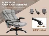 Massage Recliner Chair Heated Office Chair with Six Massage Points Microfiber Cloth 360&deg Swivel T3398P377523