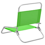 Folding Beach Chairs 2 pcs Green Fabric 310370