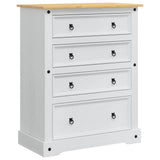Storage Chests Corona White 92 x 48 x 114 cm Solid Pine Wood 42021197