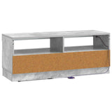 LED TV Cabinet Concrete Grey Engineered Wood 897428