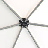 Hexagonal Pop-Up Marquee with 6 Sidewalls Cream White 3.6x3.1 m 42109