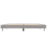 Bed Frame without Mattress Grey Sonoma 120x190 cm Small Double Engineered Wood 832299