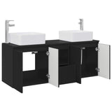 Bathroom Cabinet Set 3 pcs Black 49.5 x 41 x 63 cm 3405638
