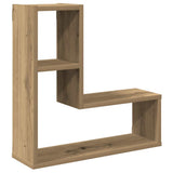 Wall Cube Shelves 2 pcs Artisan Oak 50x15x50 cm Engineered Wood 856605