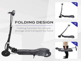 Folding Kids Electric Scooter Ride on Toy, Age 7-14-Black T3398P349432