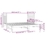 ZNTS Pull-out Day Bed without Mattress 2x cm 3124772