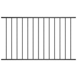 ZNTS Fence Panel Powder-coated Steel 1.7x1 m Black 145219