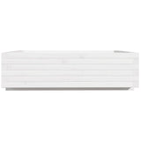 Garden Planter White 90x90x26.5 cm Solid Wood Pine 847314