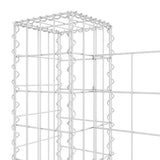 U-shape Gabion Basket with 7 Posts Iron 740x20x100 cm 151280
