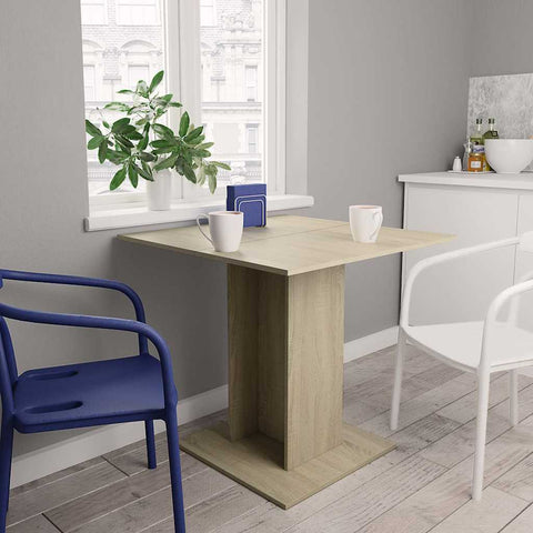 Dining Table Sonoma Oak 80x80x75 cm Engineered Wood 800255