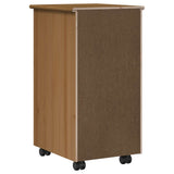 Rolling Cabinet Honey Brown 34 x 39 x 65.5 cm Solid Pine Wood 42028344