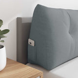 Back Pillow Light Grey 180 x 24 x 50 cm Fabric 42014557