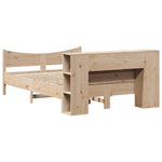 ZNTS Bed Frame without Mattress 160x200 cm Solid Wood Pine 3323293