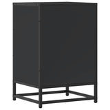 ZNTS Bedside Cabinet Black 40x34.5x60 cm Engineered Wood and Metal 848719