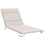 Sunlounger Cushion GEMERT 100% Polyester White 200 x 70 x 3 cm 948532