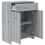 Bathroom Cabinet Grey Sonoma 60x33x80 cm Engineered Wood 815664